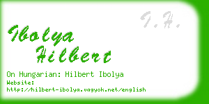 ibolya hilbert business card